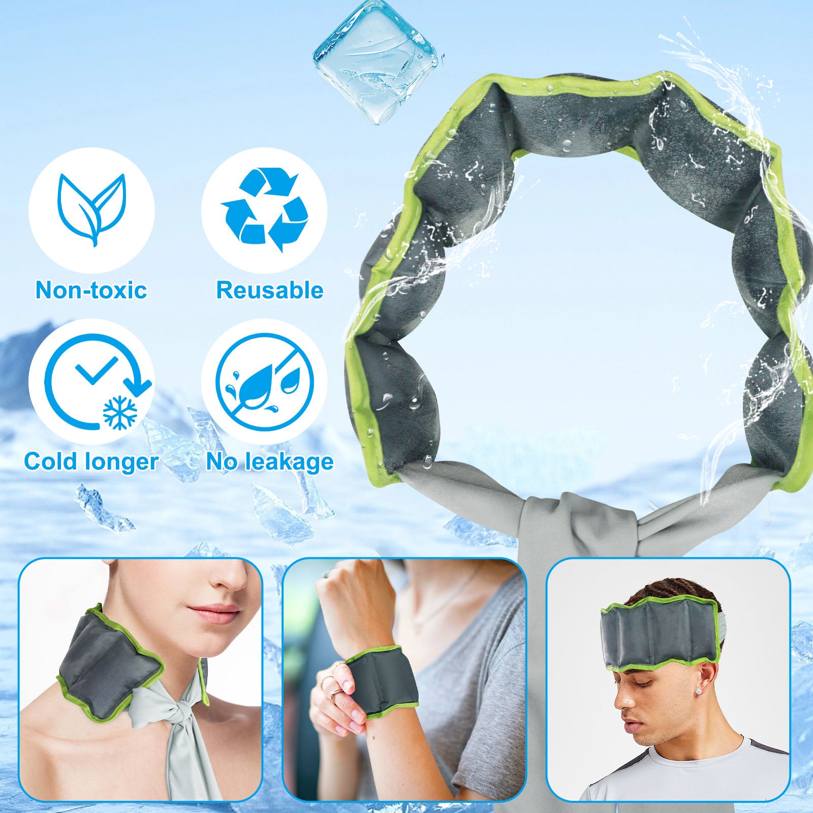 Instant Cooling Neck Wrap ? Stay Cool for Hours, No Ice Melt