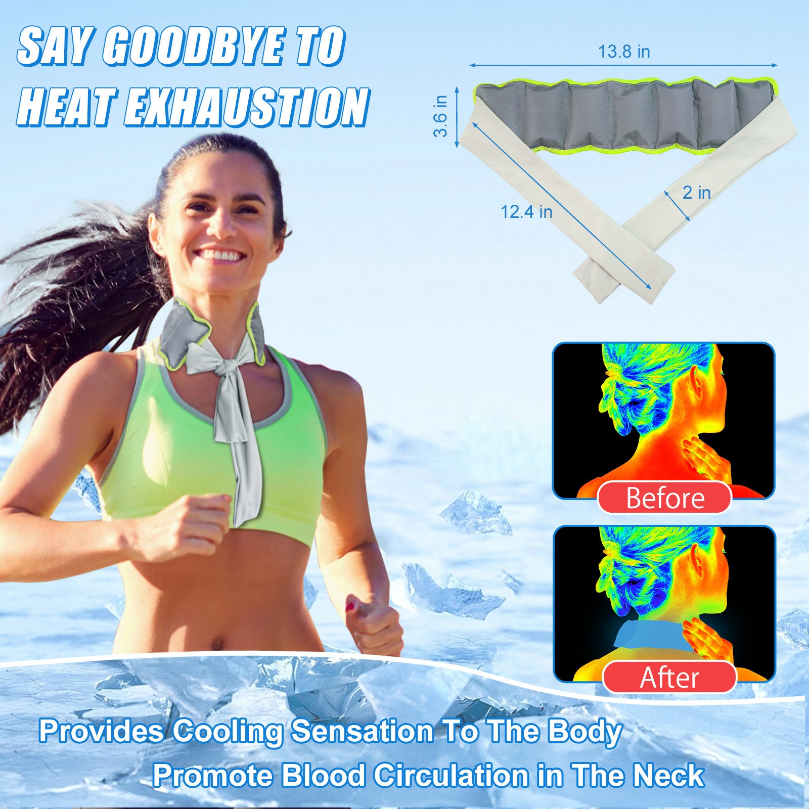 Instant Cooling Neck Wrap ? Stay Cool for Hours, No Ice Melt